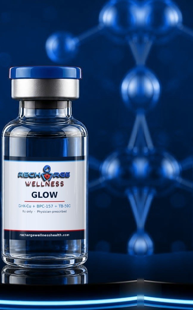 Recharge Wellness Glow peptide vial